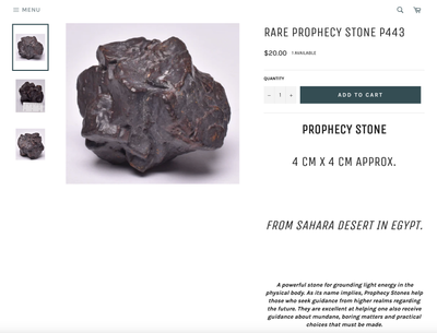 Prophecy stone from the Sahara Desert